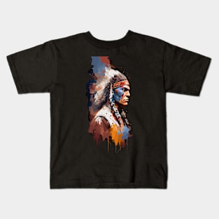 Native American Warrior V1 Kids T-Shirt